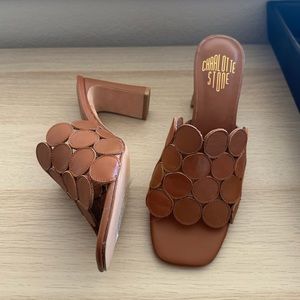 Charlotte Stone brown dot sandals